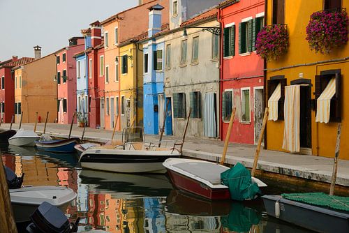Gekleurde huizen in Burano