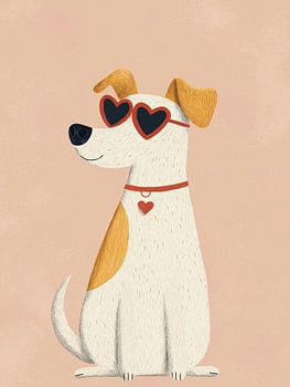 Lunettes de soleil en forme de cœur pour chien