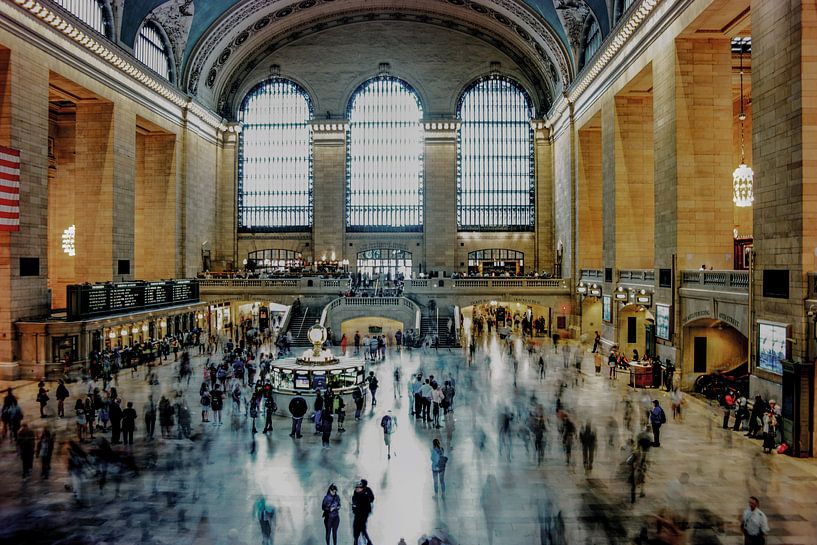 De tijd gaat voorbij in Grand Central Station, New York van Nynke Altenburg