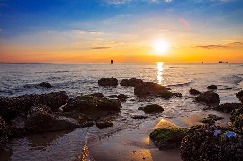 Zonsondergang Zeeuwse kust