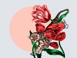 Tigre surréaliste sur Mad Dog Art