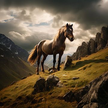 Pferd in den Bergen von YArt
