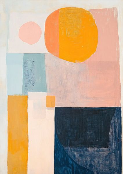 Pastell Abstrakt | Weiche Geometrische Formen von Wunderbare Kunst