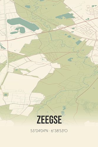 Alte Landkarte von Zeegse (Drenthe)