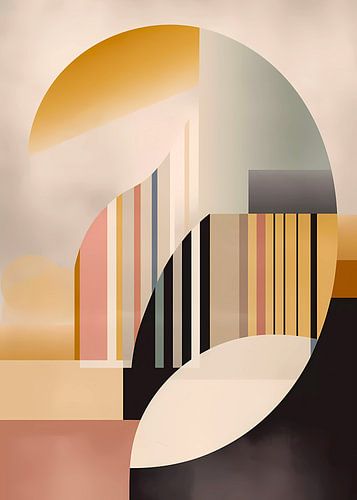art moderne géométrique d'automne