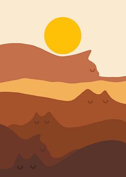 Collines des chats couchés