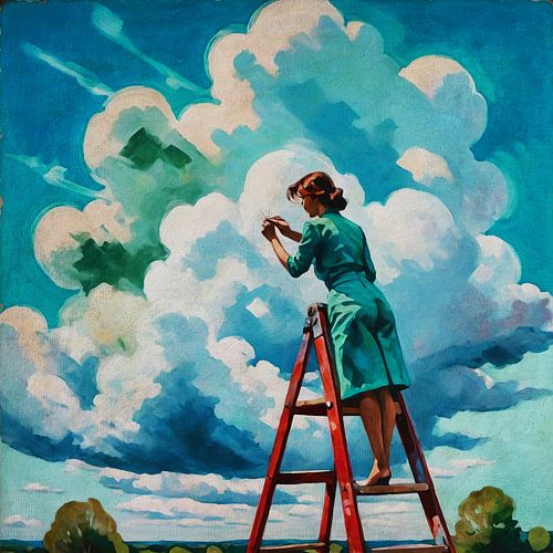 De vrouw die de wolken herstelt