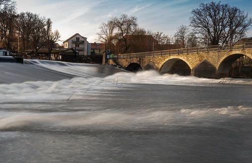 Long exposure at the Burgau weir in Jena