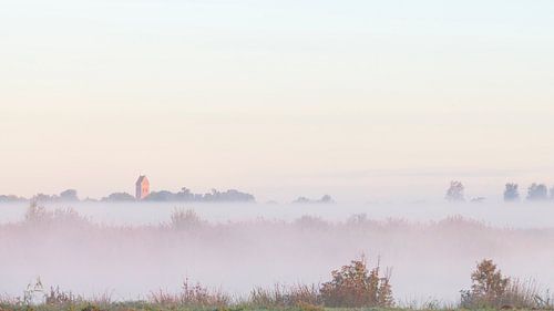 Nienoordschepolder Leek met zicht op Kerk Midwolde