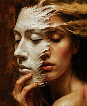 Cracking Porcelain Mask – Surreal Identity Portrait