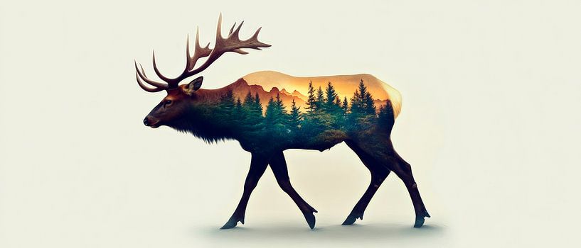 Forest dwellers in silhouette by Poster Art Shop