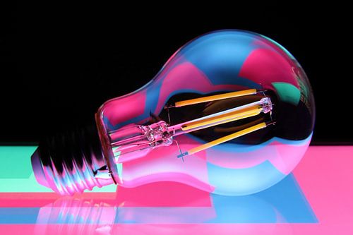 Colourful reflections in a lamp 6