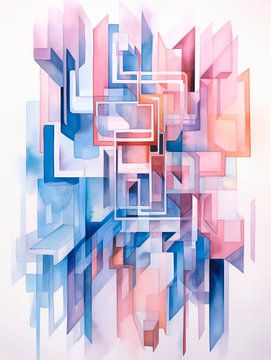 Dynamische abstrakte Malerei von Virgil Quinn - Decorative Arts