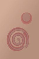 Illustration géométrique minimaliste avec des cercles