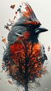 multiple exposure tussen dier en natuur van Gelissen Artworks thumbnail
