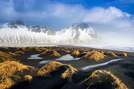Vestrahorn auf Island im Winter