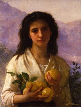 William-Adolphe Bouguereau-Meid Holding Lemons