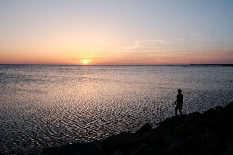 Pêche au coucher du soleil par Geert van Atteveld