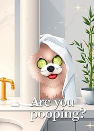 Dog with Cucumber Eye Mask