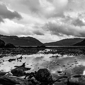 A view over the loch towards the mountains by Jacqueline Sinke