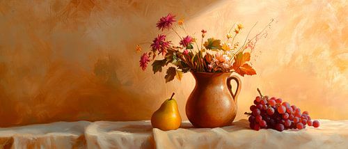Bloemstilleven met fruit - Harmonie