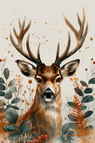 Hirsche in herbstlicher Pracht - Natürliche Gelassenheit