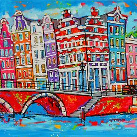 The Canals of Amsterdam by Vrolijk Schilderij
