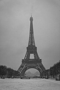 Eiffeltoren in de Sneeuw - Parijs van Ronald Pieterman