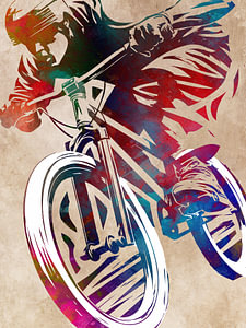 BMX-Fahrer, Sport, Kunst #Fahrrad #Bike