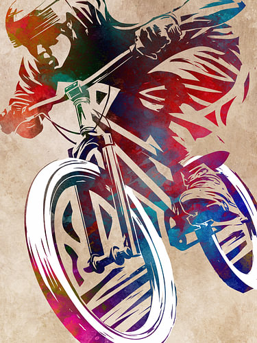 BMX biker sport art #bike #bicycle