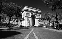 Het monument Arc De Triomphe - Parijs, Frankrijk (zwart wit) van Be More Outdoor thumbnail