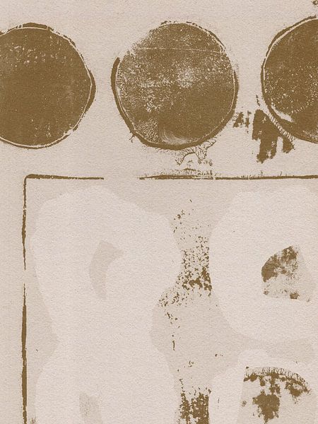 Abstract shapes in brown and white. by Dina Dankers