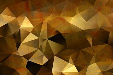 Geometrie in Bewegung. Modernes Abstraktes in Gold, Braun, Kupfer. von Dina Dankers