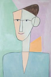 Abstract portrait study in soft colours by Poster Art Shop