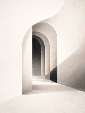 Abstract Minimalist Archway Architecture by uwidya