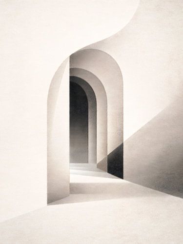 Abstract Minimalist Archway Architecture