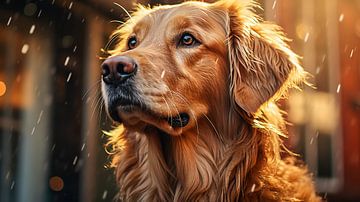 Portrait du Golden Retriever (chien) sur Animaflora PicsStock