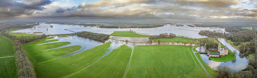 Hochwasser der Vecht in der Nähe von Dalfsen von Sjoerd van der Wal Fotografie