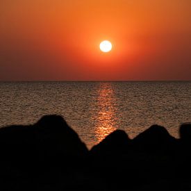 zonsondergang op zee van Annelies Cranendonk