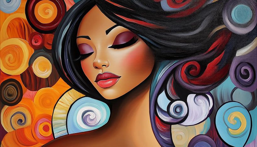 Vrouw emotie artistiek panorama van TheXclusive Art