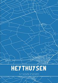 Plan d'ensemble | Carte | Heythuysen (Limbourg) sur Affiches de lieux