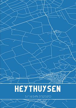 Blauwdruk | Landkaart | Heythuysen (Limburg) van Rezona
