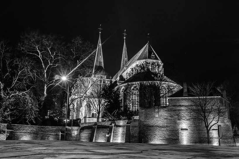 Bergkerk Deventer schwarz und weiß von Frank Slaghuis