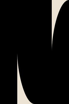 Abstracte vormen in zwart-wit I van Dina Dankers