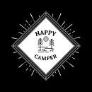 Happy Camper Camping Camp Zelt Geschenk von Felix Brönnimann Miniaturansicht