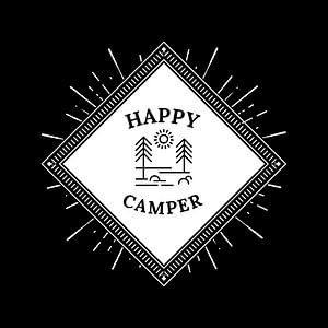 Happy Camper Camping Camping Tent Gift Tent Gift van Felix Brönnimann
