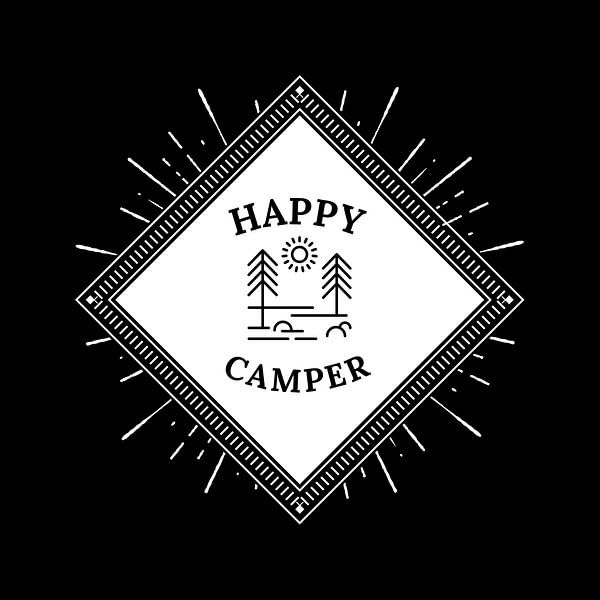 Happy Camper Camping Camping Tent Gift Tent Gift van Felix Brönnimann