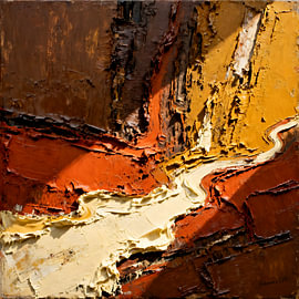 Liquid Earth and Ochre 3 by Johannas Art Creations
