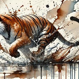 Dynamic Tiger in Motion by Chromatic Fusion Studio