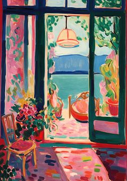 Matisse inspireert open raam fauvist van Niklas Maximilian